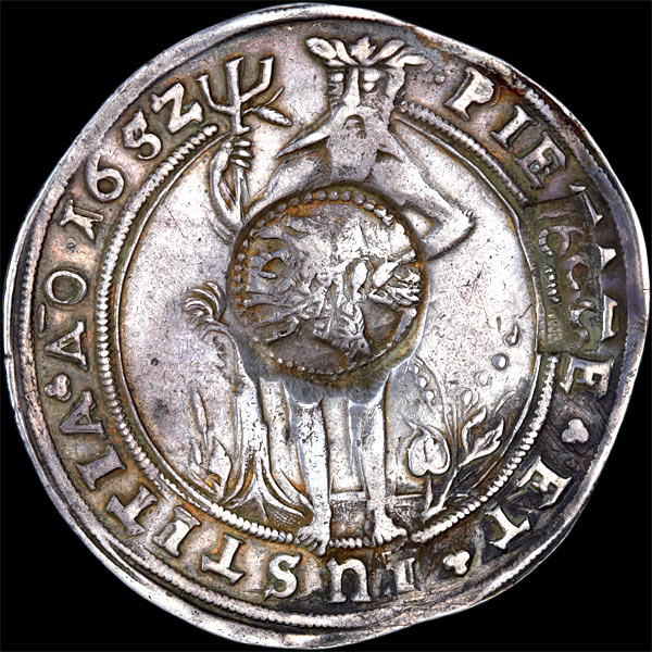 Ефимок с признаком 1655 года   на талере 1652 года