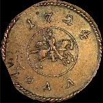 Копейка 1724 года  “Рамка”