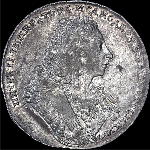 Рубль 1729 года, без обозначения
 монетного двора.