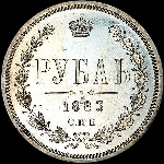 Рубль 1883 года, СПБ-АГ.