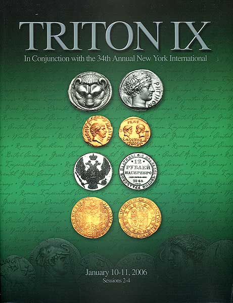 Classic Numismatic Group  New York  10-11 January 2006 in New York  Triton IX  A Highly Important Offering of Russian  48 Yefimoks from the Fuchs Collection  36 Platinum Pieces from a North American Collection