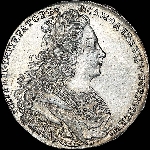 Рубль 1727 года  без букв