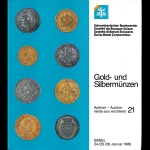 Schweizerischer Bankverein, Basel
Auction 21, January 24-26, 1989 in Basel.
Gold- und Silbermunzen.