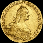 10 рублей 1766 года  СПБ-TI