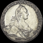 Рубль 1775 года  СПБ-ТИ-ФЛ
