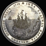 Медаль 1713 года "Вторая экспедиция русского флота в Финляндию, август 1713"