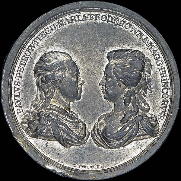 Медаль 1782 года "Визит ВК Павла Петровича и ВК Марии Федоровны в Вену в 1781-1782 гг "