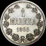 1 марка 1866 года  S