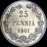 25 пенни 1901 года, L
