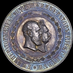 Медаль 1886 года "В память открытия в Санкт-Петербурге памятника из турецких орудий"