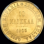 10 марок 1905 года, L