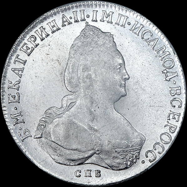 Рубль 1796 года  СПБ-ТI-IС