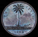 2 цента 1868  Пробные (Либерия)