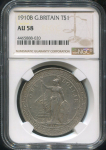 1 доллар 1910 "Торговый доллар" (Великобритания) (в слабе)
