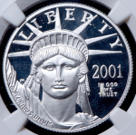 50 долларов 2001 "Американский платиновый орел" (США) (в слабе)