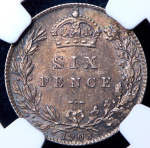 6 пенсов 1903 (Великобритания) (в слабе)