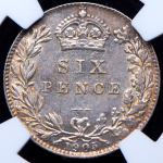 6 пенсов 1905 (Великобритания) (в слабе)