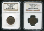 Набор из 2-х монет 1/2 пенни 1902 (Великобритания) (в слабах)