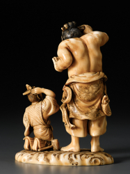 Окимоно «Хидари Дзингоро со скульптурой Ни-О»