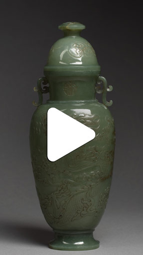 Видео Ваза-сосуд для вина с крышкой с изображением двух драконов