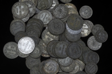 Набор разменных серебряных монет РСФСР средней степени сохранности 102 шт