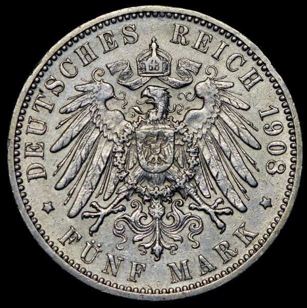 5 марок 1908 (Гамбург)