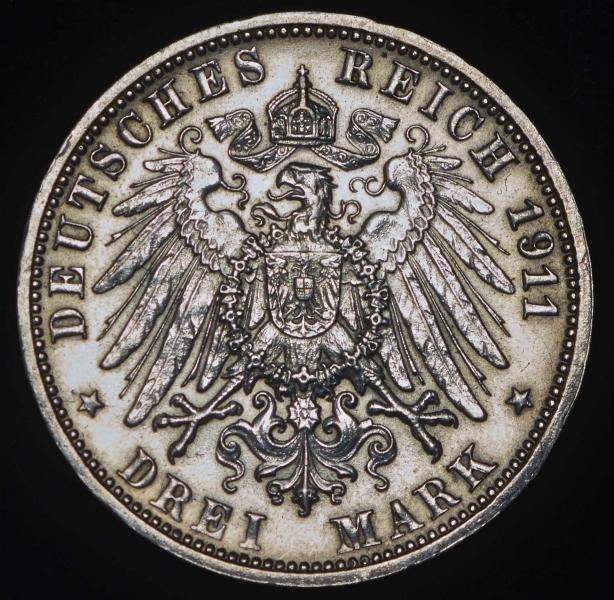 3 марки 1911 25-летие свадьбы Вильгельма и Шарлоты (Вюртемберг)