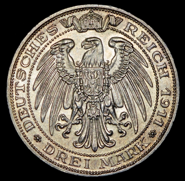 3 марки 1911 100-летие университета Бреслау (Пруссия)