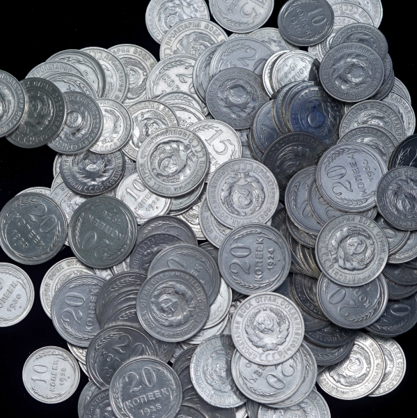 Набор разменных серебряных монет СССР 188 шт