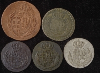 Набор из 5 польских монет (Герцогство Варшавское)