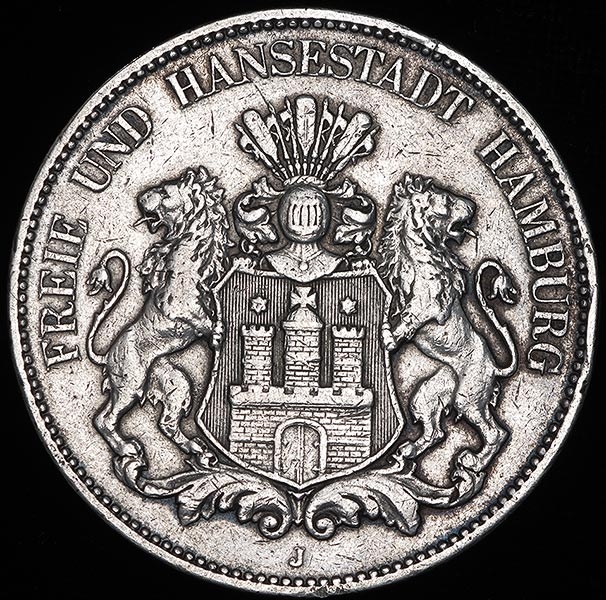 5 марок 1907 (Гамбург)