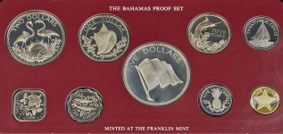 Набор из 9-ти монет "Багамы" 1976 в п/у