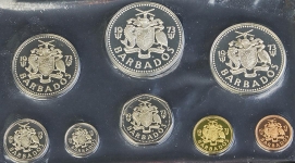 Набор из 8-и монет "Барбадос" 1993 в п/у