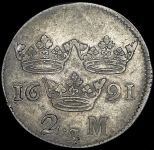 2 марки 1691 (Швеция)