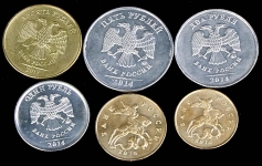 Набор из 6 монет с нарушенной соосностью