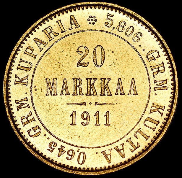 20 марок 1911 (Финляндия)