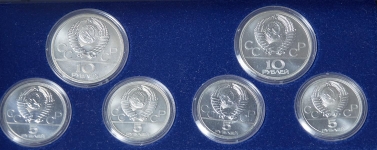 Набор из 6-ти сер  монет "Олимпиада-80" (Города)