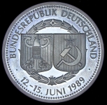 Медаль "Визит Горбачева в ФРГ" 1989 в п/у