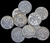 Набор из 12-ти монет: 15 копеек