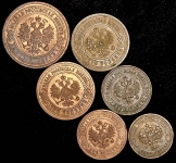 Набор из 6-ти монет 1908-15
