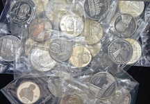 Набор из 33-х памятных монет СССР в оригинальных запайках