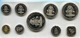 Набор из 9-ти монет 1974 в п/у (Багамы)