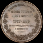 Медаль "В память 60-летия службы С В  Кербедза" 1889