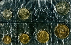 Годовой набор монет СССР 1965 ЛМД (в мяг  запайке)