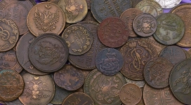 Набор из 83-х медных монет императорской России