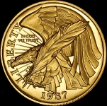 5 долларов 1987 "200-летие конституции США" (США)