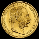 8 флоринов - 20 франков 1892 (Австро-Венгрия)