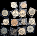 Набор из 14-ти памятных монет СССР (в запайках)