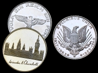 Набор из 3-х современных памятных медалей