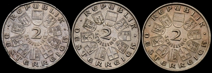 Набор из 3-х монет (Австрия)
